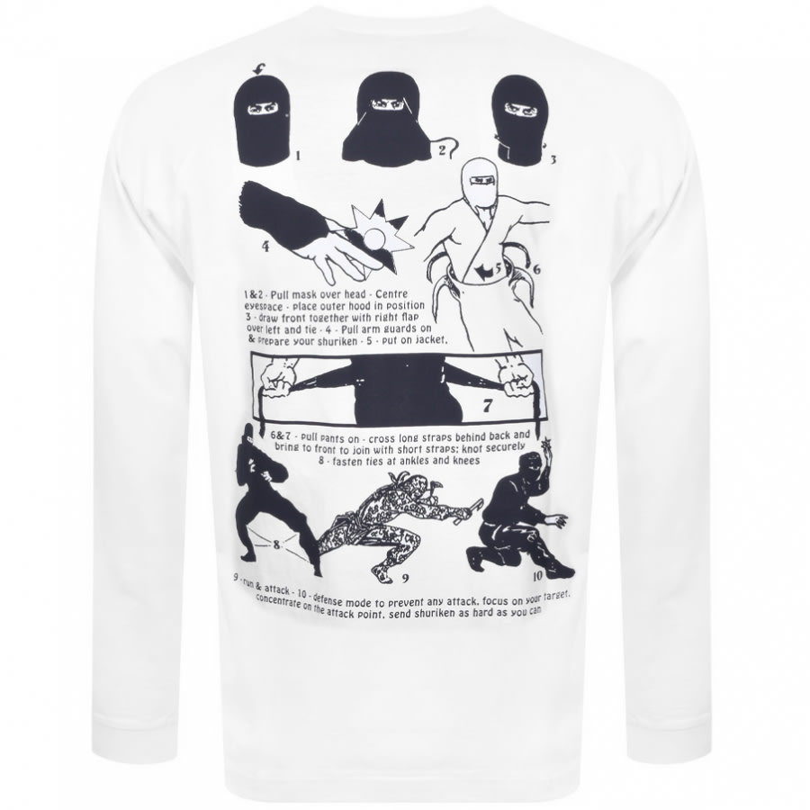 Alternative Image for ProductEdwin Shinobii Logo Long Sleeve T Shirt White3